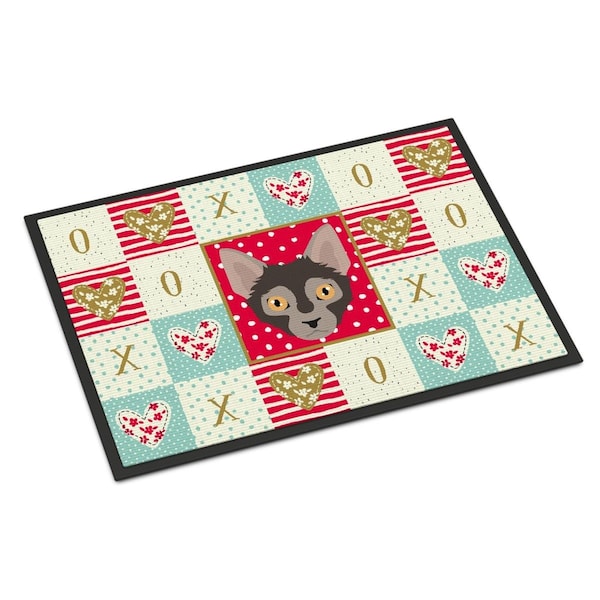 Carolines Treasures 18 x 27 in. Lykoi Cat Love Indoor or Outdoor Mat CK5128MAT - main
